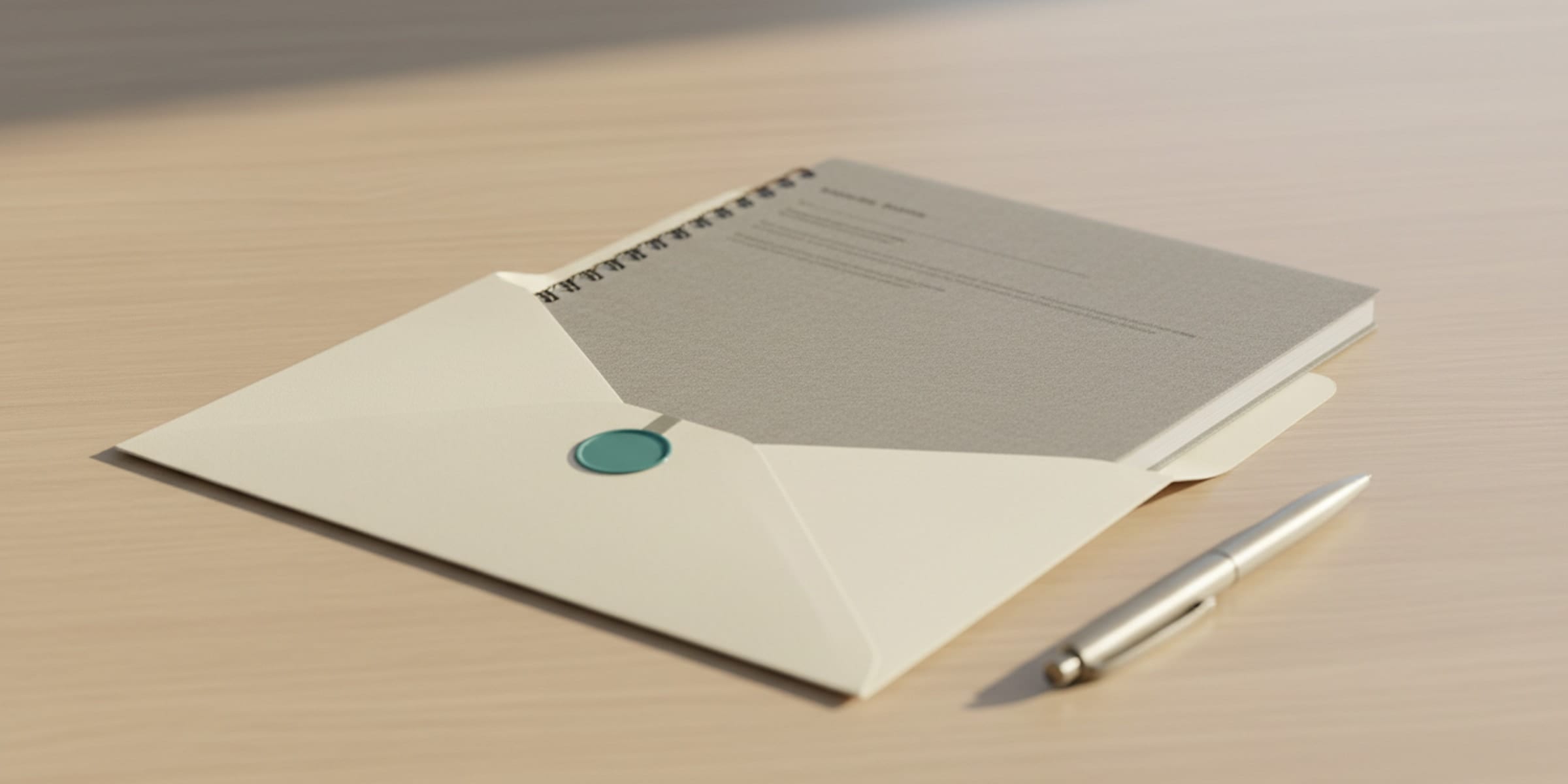 Finished property inventory report being delivered in sealed envelope